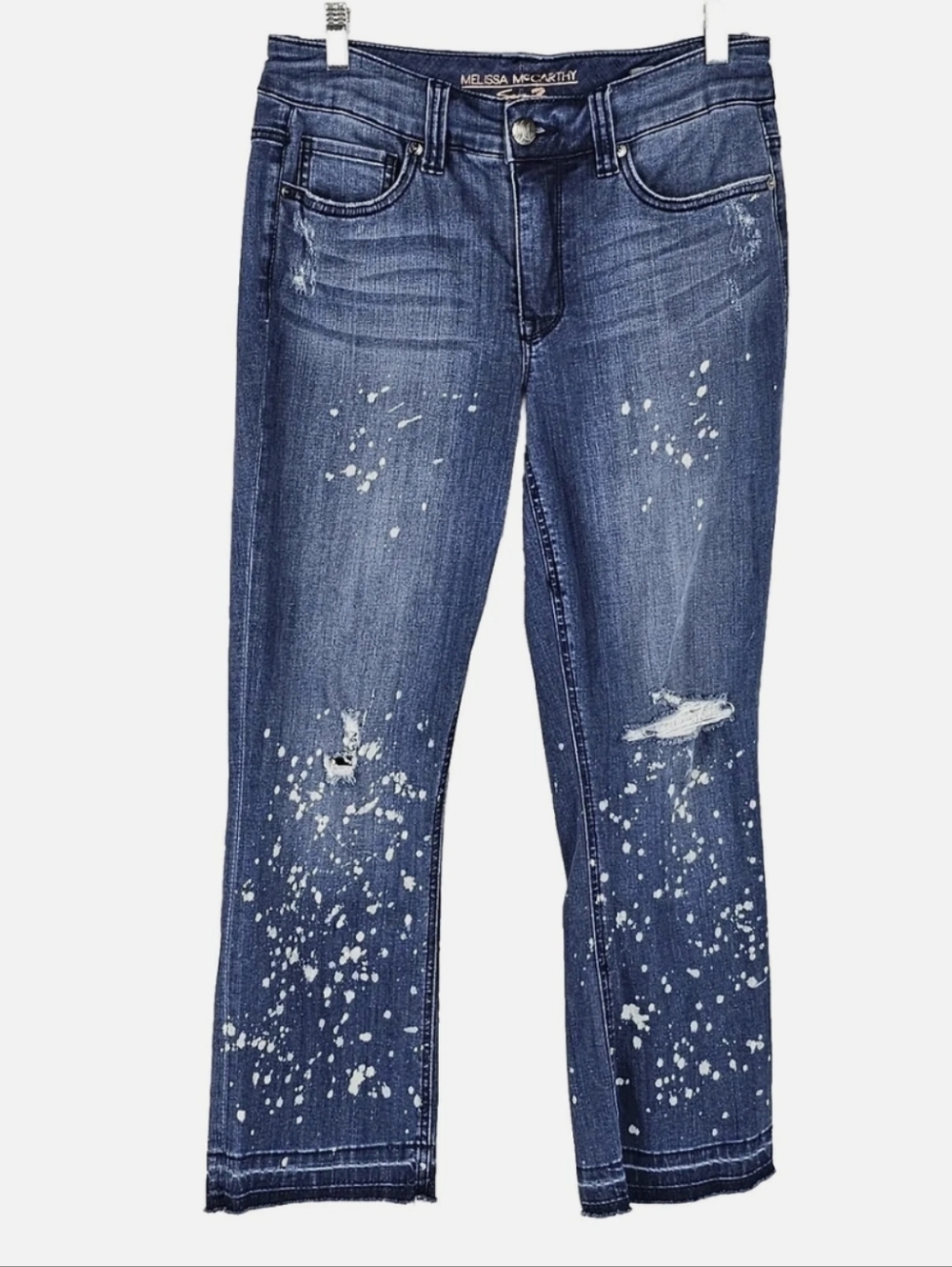 Y2K Vintage Seven7 Jeans Womens Ankle Boot Distressed Grunge Hippie Size 18W